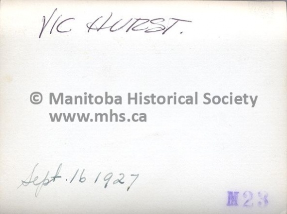 Sioux Pass 1927 Vic Hurst back