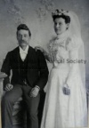 PHOTOGRAPH OF A COUPLE ON WEDDING DAY BY J.F ROWE