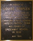 staples greenway plaque
