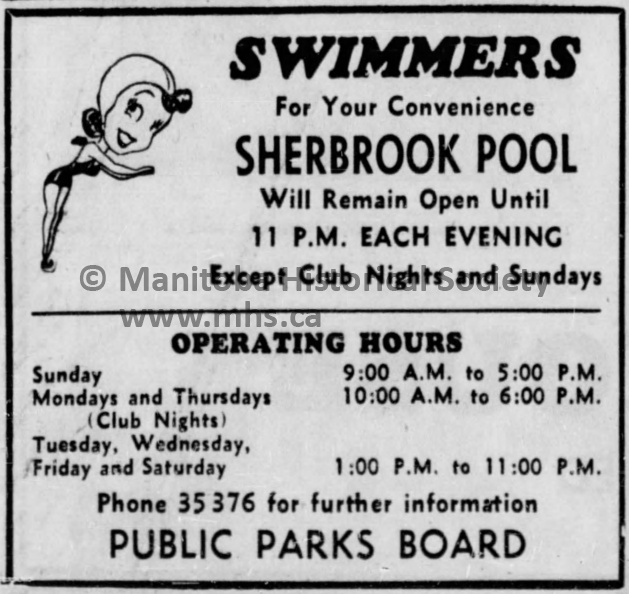 Sherbrook Pool Ad  Winnipeg_Tribune May_4__1946.jpg