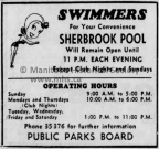 Sherbrook Pool Ad, May 4, 1946